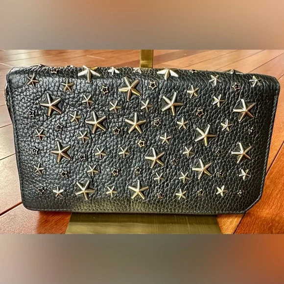 Jimmy Choo Filipa Star-Studded Zip-Around Long Leather Wallet - Picture 3 of 13